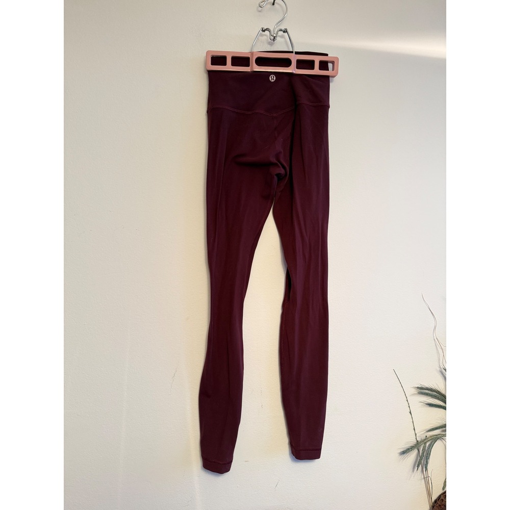 Lululemon Align High-Rise Pant 28 Burgundy Plum Nulu Yoga Leggings Size 2